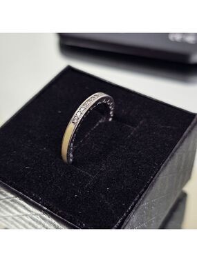 Authentic Pandora Radiant Hearts Yellow Enamel & Cz Ring W/Gift Box, 52, Size 6